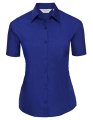 Dames blouse korte mouw Poplin Russell R-935F-0 bright royal